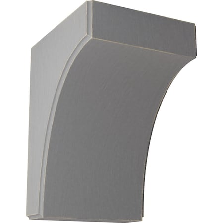 Ekena Millwork 5 1/4"W x 6"D x 8"H Clarksville Wood Vintage Decor Bracket, Pebble Grey BKTWD05X06X08CVPG